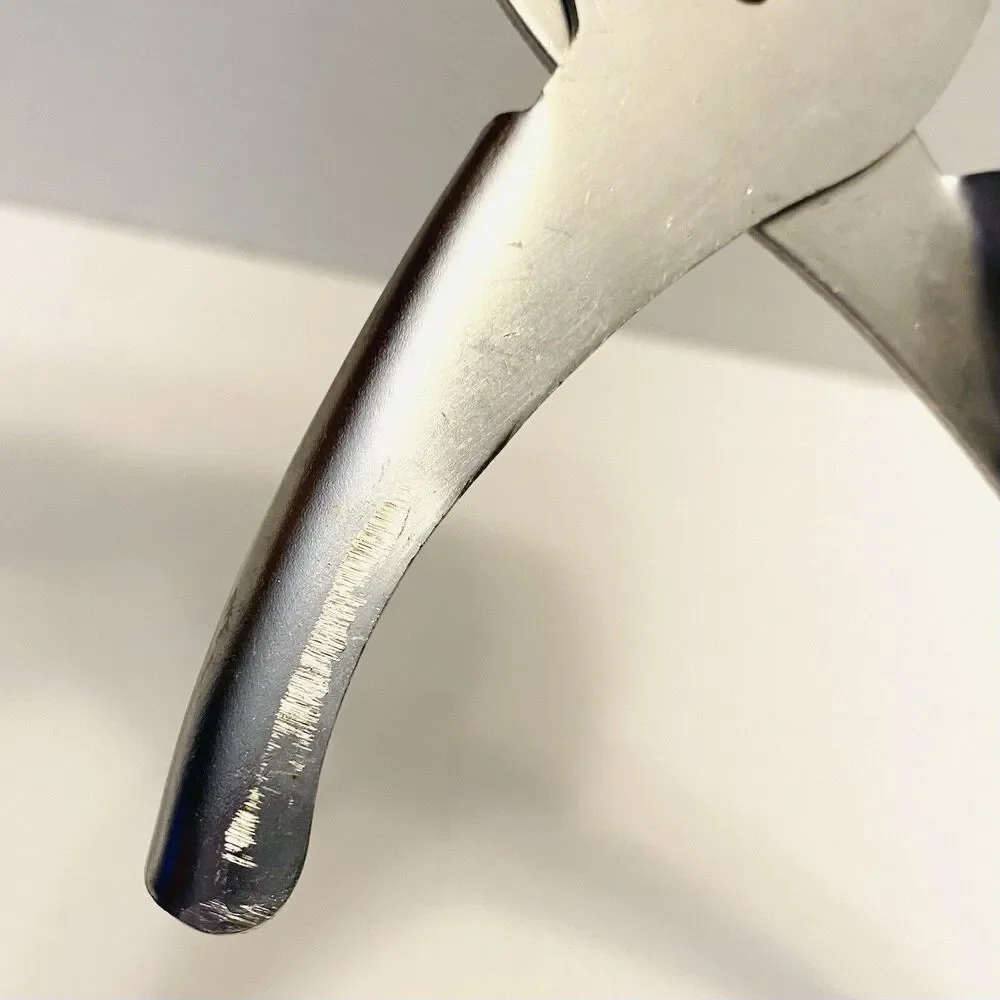 Heavy-Duty Stainless Steel Citrus Juicer Hand Held Ergonomic Handle Used Vintage